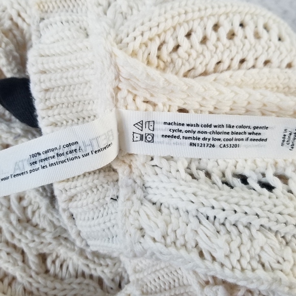 Bethany Mota sz L chunky knit sweater open back - Picture 5 of 6